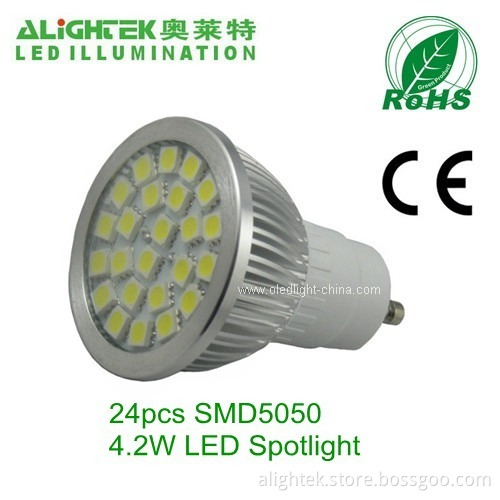 4.2w Gu10 Led Spot Light 24pcs Smd5050